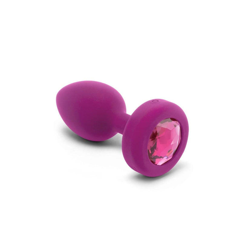 Load image into Gallery viewer, b-Vibe Vibrating Jewel Butt Plug Pink Ruby Fuchsia Small Medium  - Prowler UK - Gay Sex Toys
