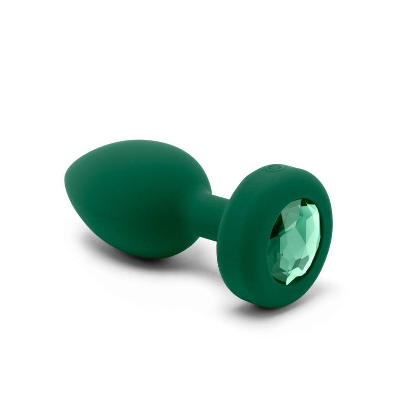 Load image into Gallery viewer, b-Vibe Vibrating Jewel Butt Plug Emerald Green Medium Large - Simply Pleasure

