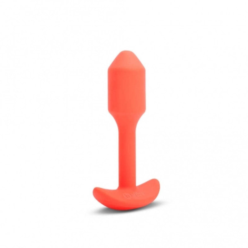Load image into Gallery viewer, b-Vibe Snug Plug 1 Vibrating Weighted Silicone Butt Plug Orange - Simply Pleasure
