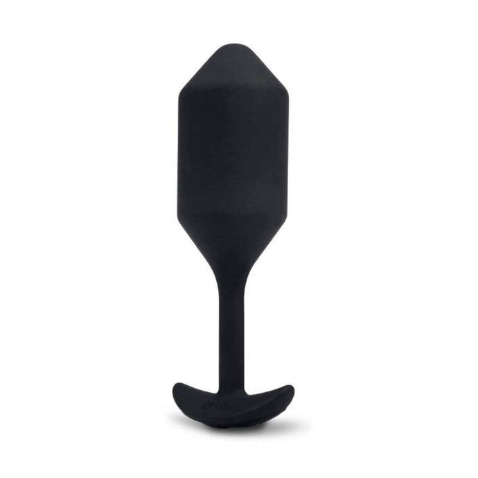 b-Vibe Snug Plug 5 Vibrating Weighted Silicone Butt Plug Black - Simply Pleasure