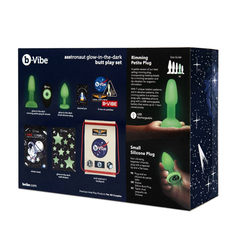 Load image into Gallery viewer, b-Vibe ASStronaut Glow In The Dark Butt Plug Play Set - Simply Pleasure
