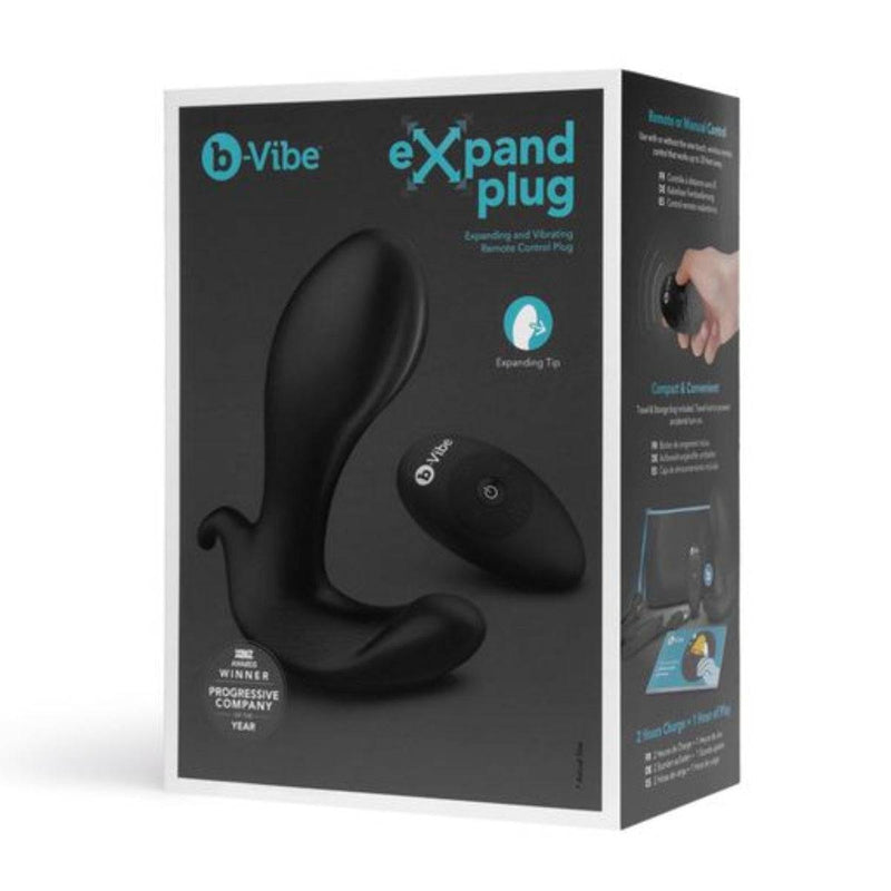 Load image into Gallery viewer, b-Vibe Expand Plug Prostate Massager Vibrator Black - Simply Pleasure
