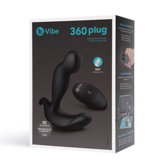 b-Vibe 360 Plug Prostate Massager Vibrator Black - Simply Pleasure