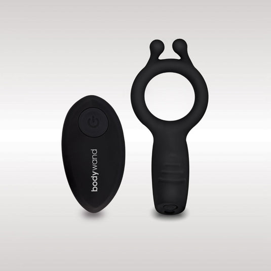 Bodywand Date Night Vibrating Couples Cock Ring With Remote Black - Simply Pleasure