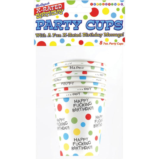 Little Genie X-Rated Birthday Paper Cups 8 Pack