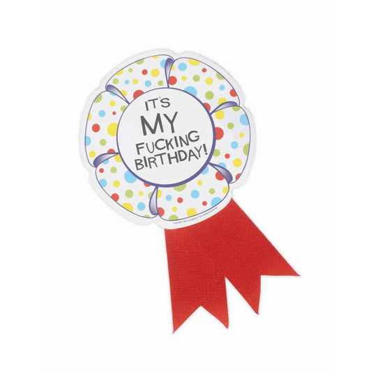 Little Genie X-Rated Birthday Ribbon White Red