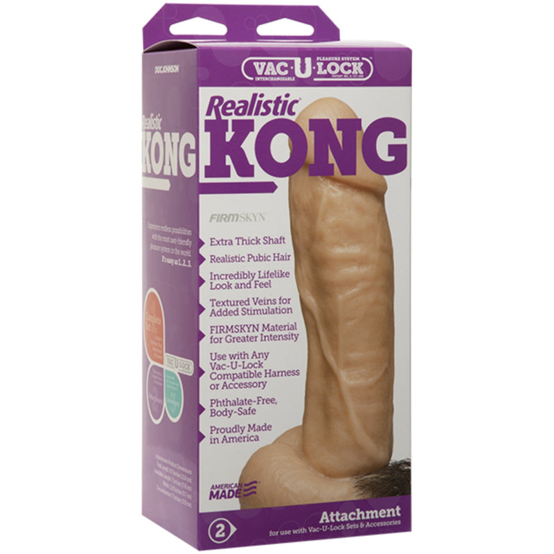 Load image into Gallery viewer, Vac-U-Lock Realistic Kong Firmskyn Dildo Pink 8.5 Inch
