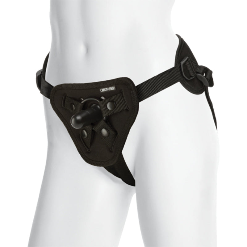 Load image into Gallery viewer, Vac-U-Lock Platinum Supreme Harness With Plug Black
