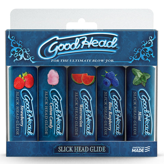 GoodHead Slick Head Glide Water Based Flavoured Lube 5 Pack 1oz