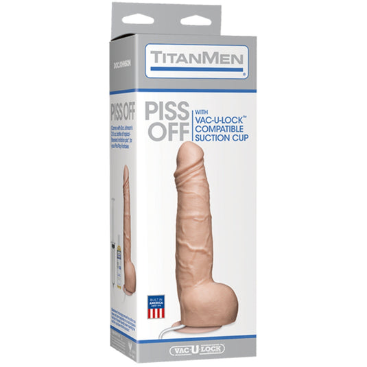 TitanMen Piss Off Dildo With Suction Cup Pink 10.5 Inch