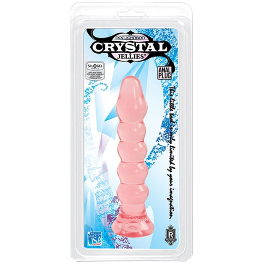 Crystal Jellies Anal Butt Plug Pink 5 Inch