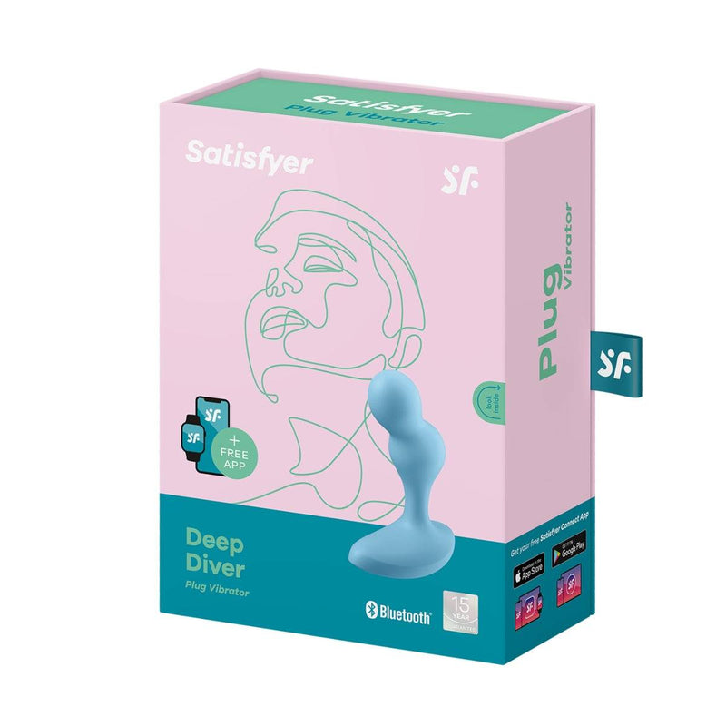 Load image into Gallery viewer, Satisfyer Deep Diver Vibrating Butt Plug With Connect App Blue
