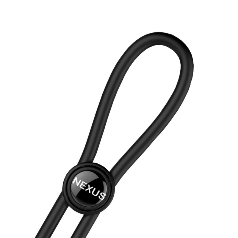 Load image into Gallery viewer, Nexus Forge Adjustable Silicone Cock &amp; Ball Ring Black
