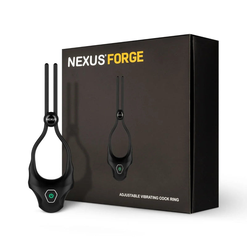 Load image into Gallery viewer, Nexus Forge Adjustable Vibrating Cock Ring Black
