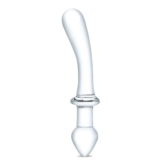 Glas Classic Curved Dual Ended Dildo Clear 9 Inch