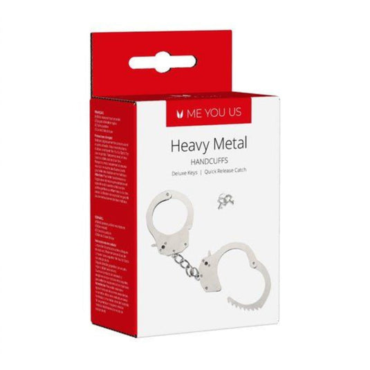 Me You Us Heavy Metal Handcuffs Silver - Simply Pleasure