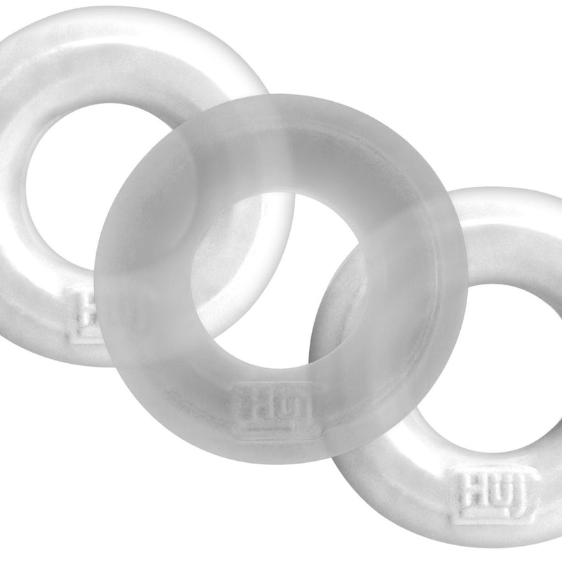 Load image into Gallery viewer, Hunkyjunk HUJ3 Cock Ring 3 Pack White Ice
