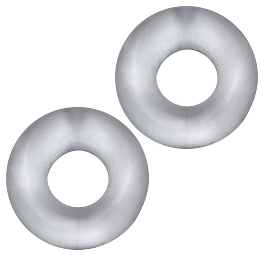 Hunkyjunk Stiffy Bulge Cock Ring 2 Pack Clear Ice