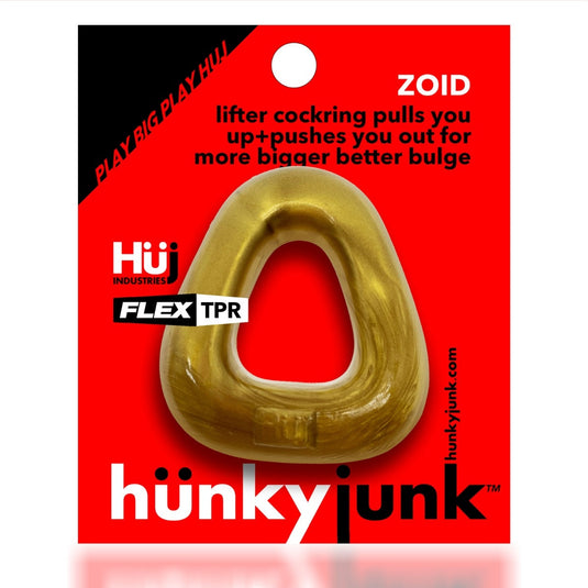 Hunkyjunk Zoid Trapaziod Lifter Cock Ring Bronze Metallic