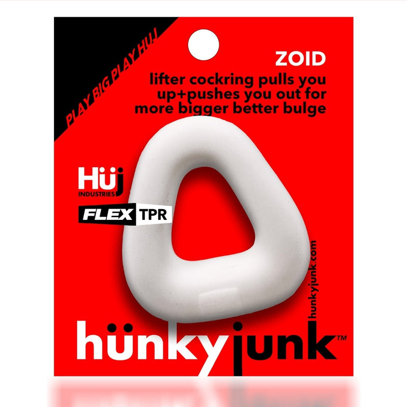 Load image into Gallery viewer, Hunkyjunk Zoid Trapaziod Lifter Cock Ring White Ice

