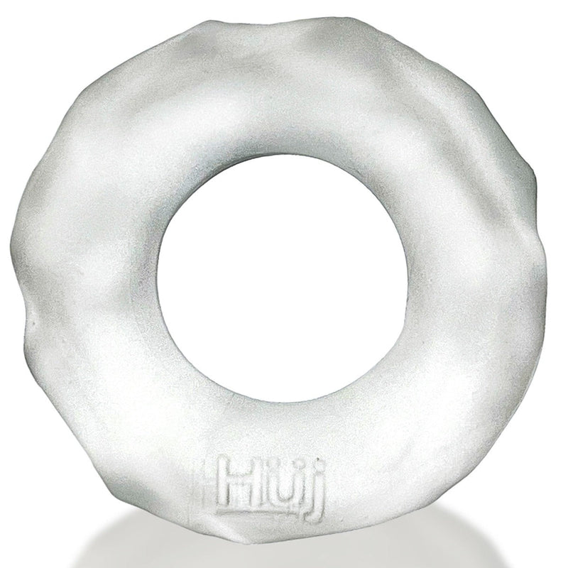 Load image into Gallery viewer, Hunkyjunk Fractal Tactile Silicone Cock Ring Clear Ice
