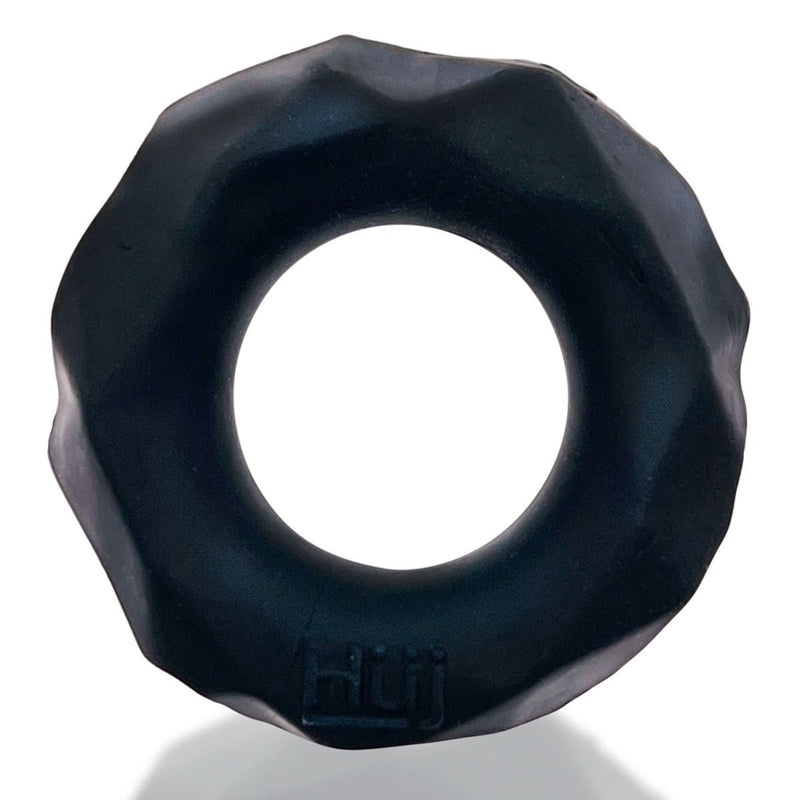 Load image into Gallery viewer, Hunkyjunk Fractal Tactile Silicone Cock Ring Tar Ice
