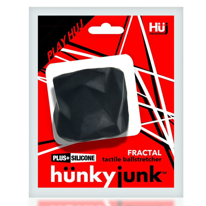 Load image into Gallery viewer, Hunkyjunk Fractal Tactile Silicone Ball Stretcher Tar Ice
