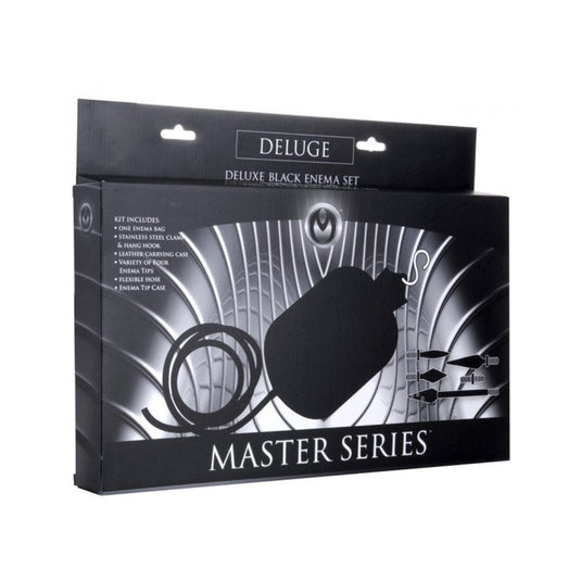 Master Series Deluge Deluxe Enema Set Black