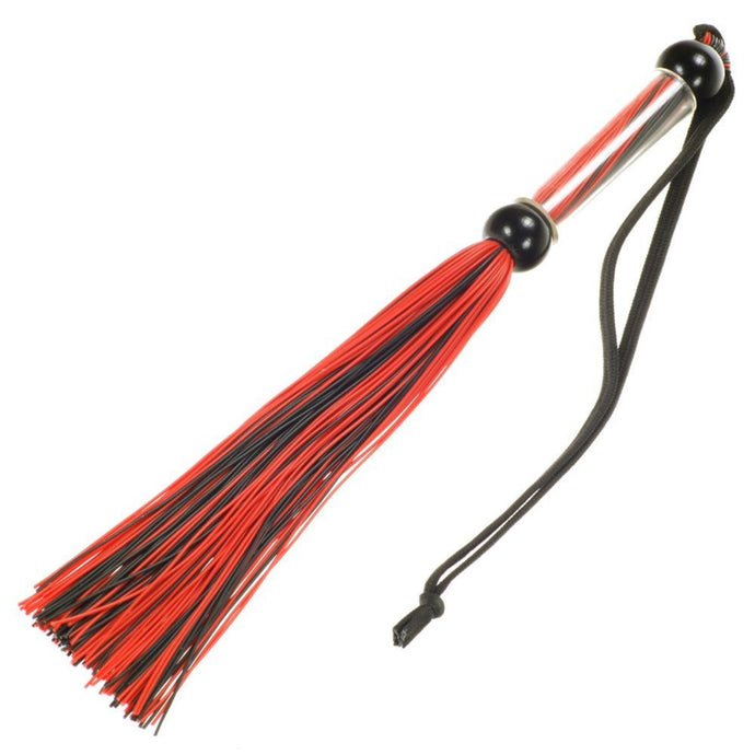 Me You Us Tease And Please Silicone Flogger Red Black  - Prowler UK - Gay Sex Toys