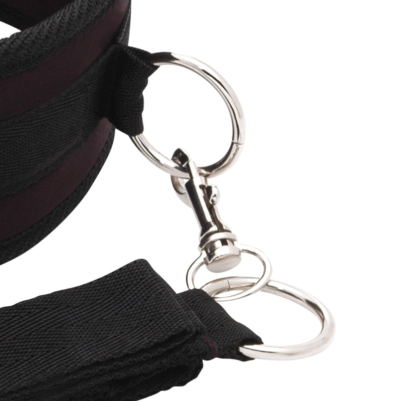 Load image into Gallery viewer, Lux Fetish Collar &amp; Removable Leash Set Black
