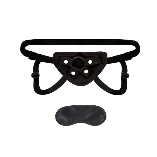 Lux Fetish Adjustable Strap-On Harness Black