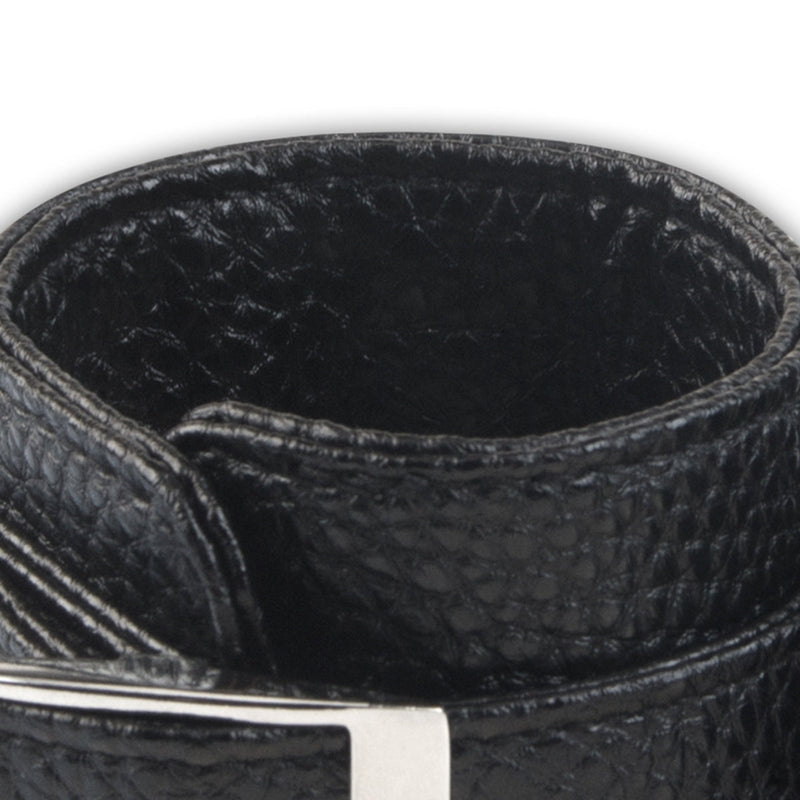 Load image into Gallery viewer, Lux Fetish Leatherette Cuffs With Lock &amp; Chain Black Silver
