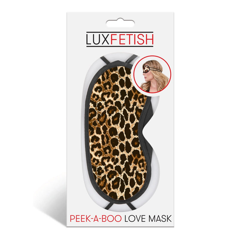 Load image into Gallery viewer, Lux Fetish Peek-A-Boo Love Mask Leopard Print
