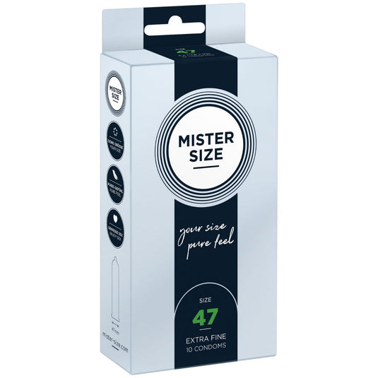 Mister Size Pure Feel Condoms Size 47mm 10 Pack