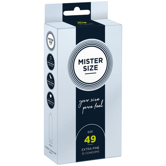 Mister Size Pure Feel Condoms Size 49mm 10 Pack