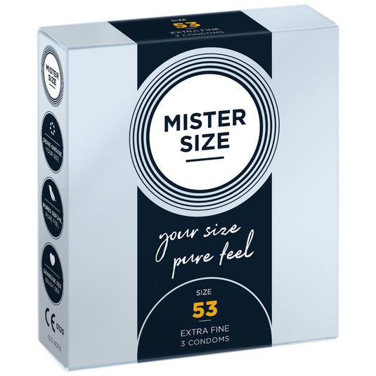 Mister Size Pure Feel Condoms Size 53mm 3 Pack