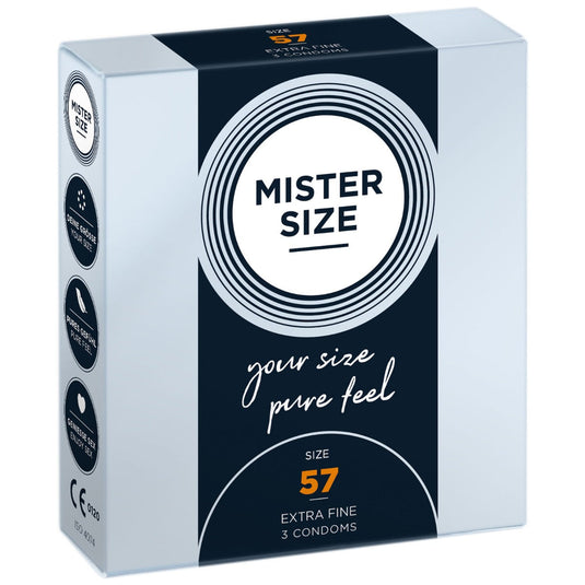 Mister Size Pure Feel Condoms Size 57mm 3 Pack