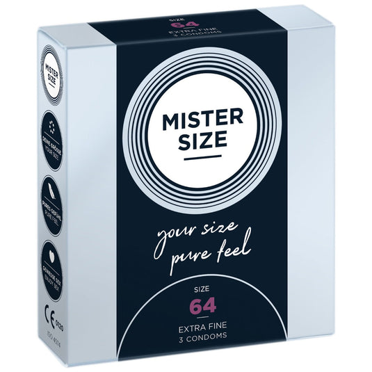 Mister Size Pure Feel Condoms Size 64mm 3 Pack
