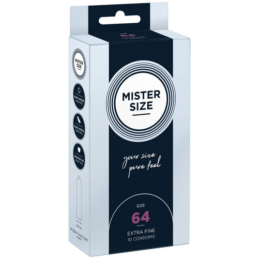 Mister Size Pure Feel Condoms Size 64mm 10 Pack