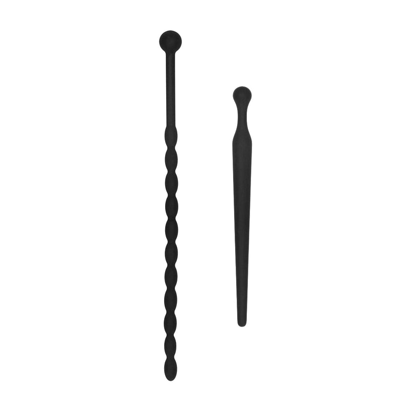 Load image into Gallery viewer, Ouch Silicone Beginners Penis Plug Set Black
