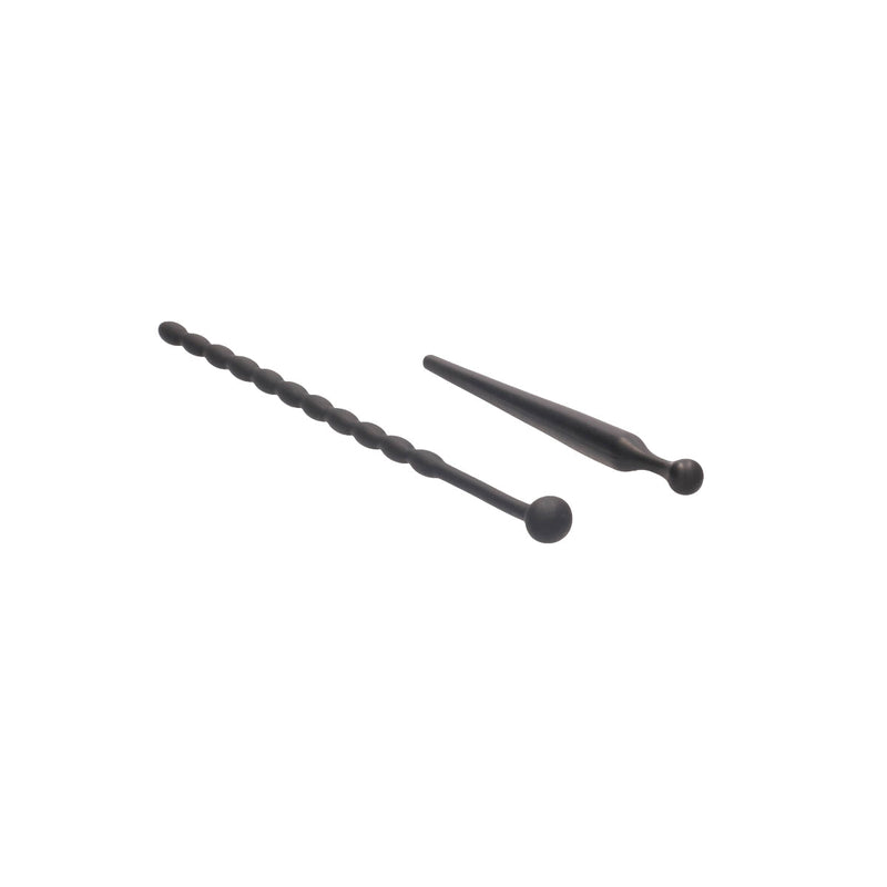 Load image into Gallery viewer, Ouch Silicone Beginners Penis Plug Set Black

