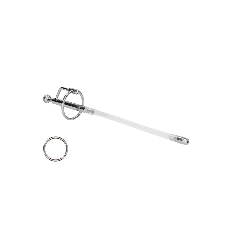 Load image into Gallery viewer, Ouch Stainless Steel Dilator Stick With Ring Silver
