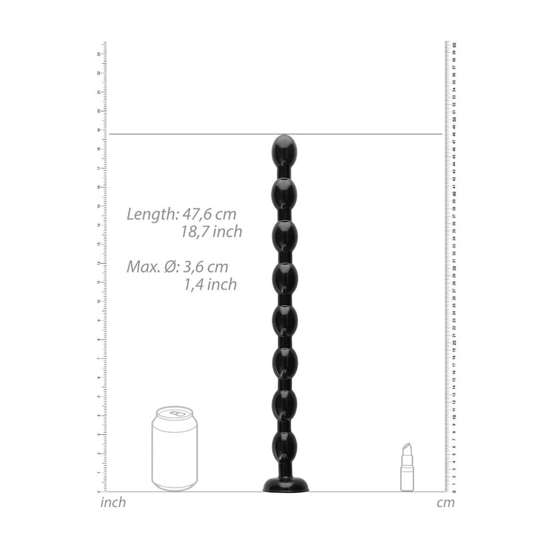 Load image into Gallery viewer, Ouch Ass Snake Beaded Dildo Black 19 Inch
