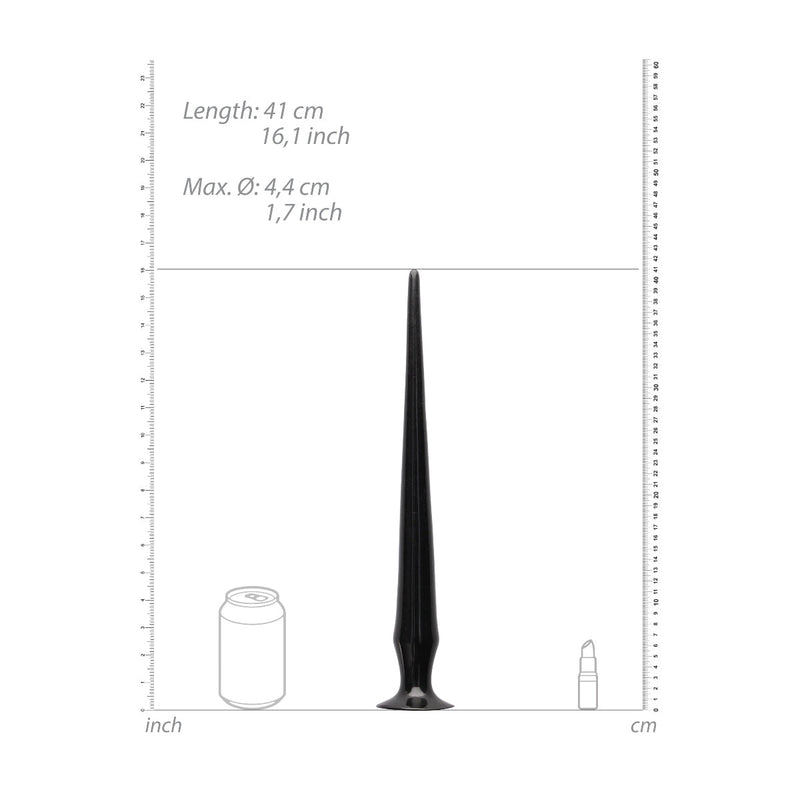 Load image into Gallery viewer, Ouch Ass Spike Dildo Black 17 Inch
