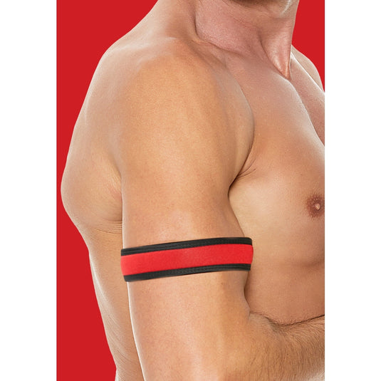 Ouch Puppy Play Neoprene Arm Band 2 Pack Black Red