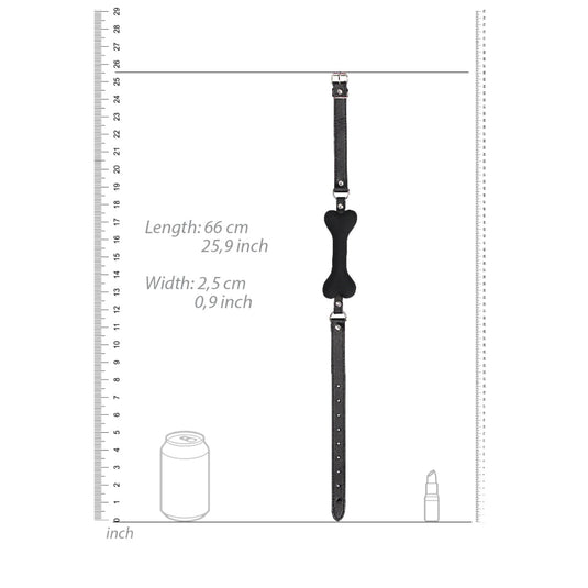 Ouch Puppy Play Silicone Bone Gag Black