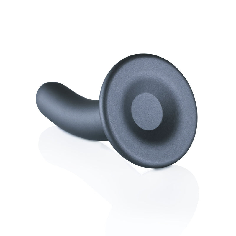 Load image into Gallery viewer, Ouch Smooth Silicone G-Spot Dildo Metallic Grey 5 Inch
