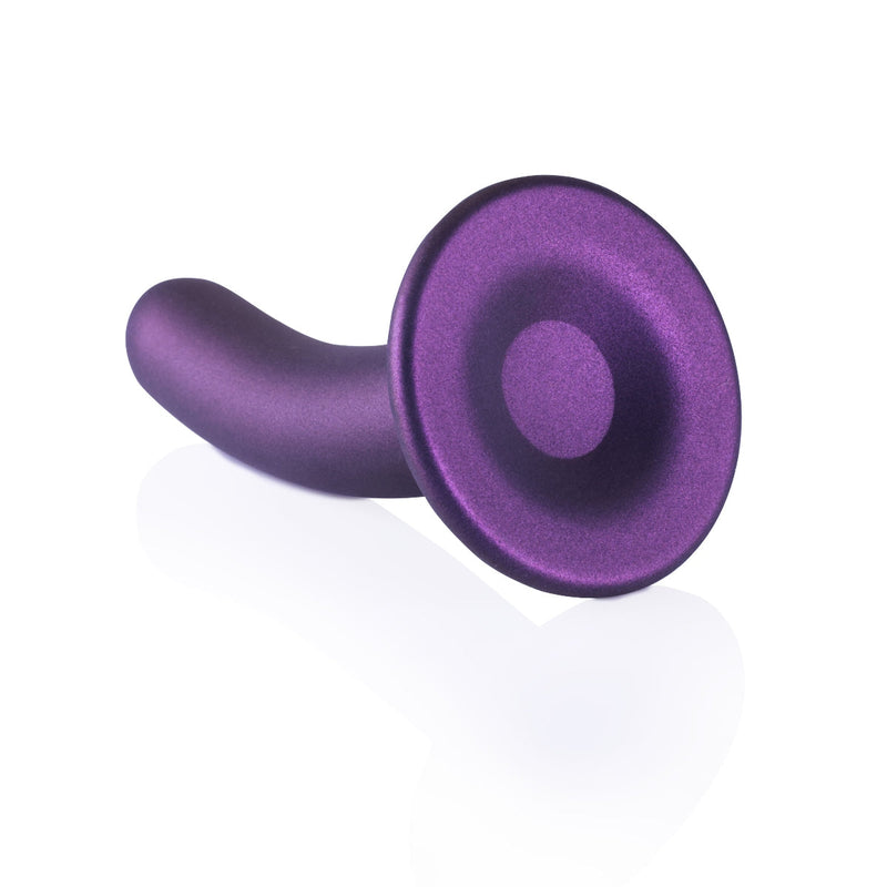 Load image into Gallery viewer, Ouch Smooth Silicone G-Spot Dildo Metallic Purple 6 Inch
