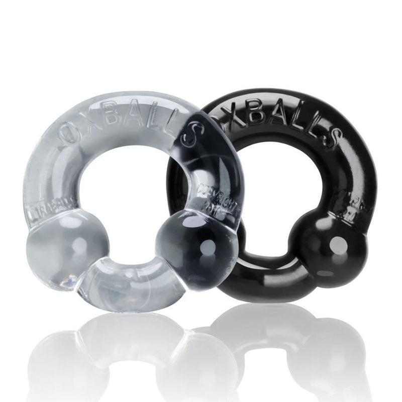Load image into Gallery viewer, Oxballs Ultraballs Cock Ring 2 Pack Black Clear
