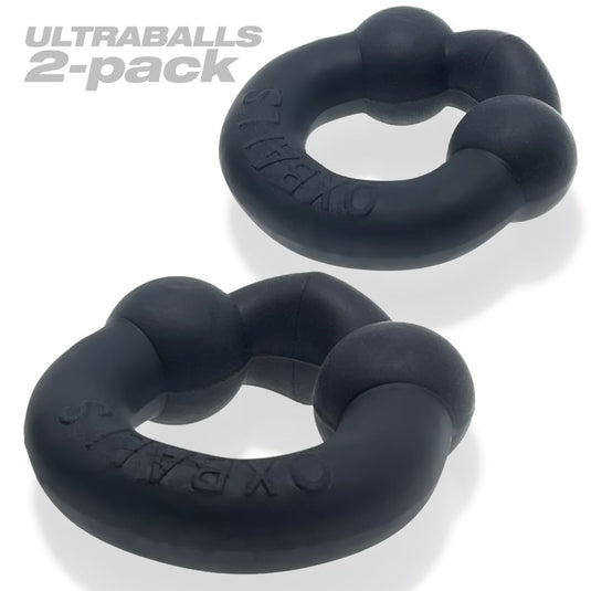 Oxballs Ultraballs Plus Silicone Cock Ring 2 Pack Special Edition Night